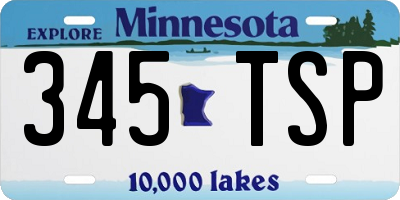 MN license plate 345TSP