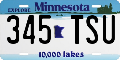 MN license plate 345TSU