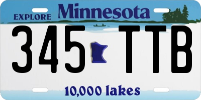 MN license plate 345TTB