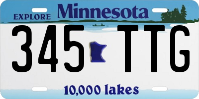 MN license plate 345TTG