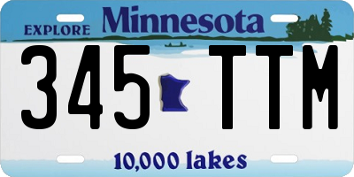 MN license plate 345TTM