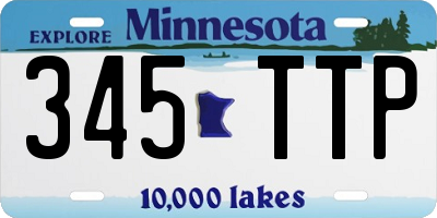 MN license plate 345TTP