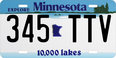 MN license plate 345TTV