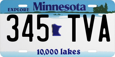 MN license plate 345TVA