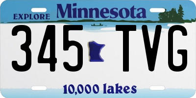 MN license plate 345TVG