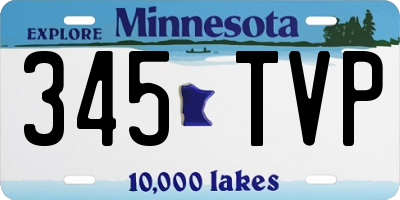 MN license plate 345TVP