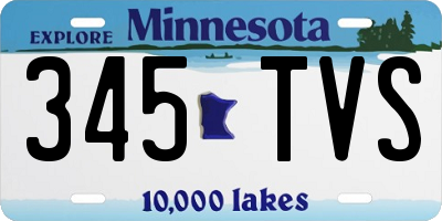 MN license plate 345TVS