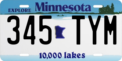 MN license plate 345TYM