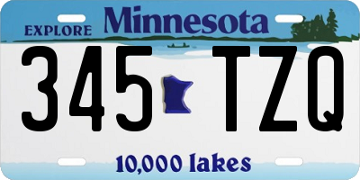 MN license plate 345TZQ