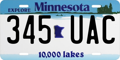 MN license plate 345UAC