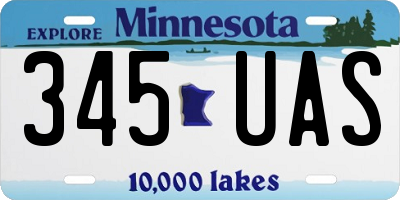 MN license plate 345UAS