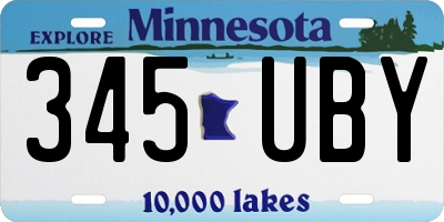 MN license plate 345UBY