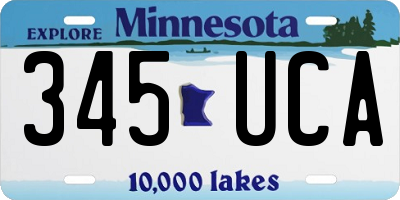 MN license plate 345UCA