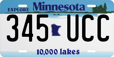 MN license plate 345UCC