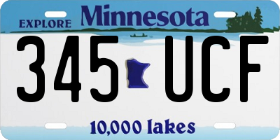 MN license plate 345UCF