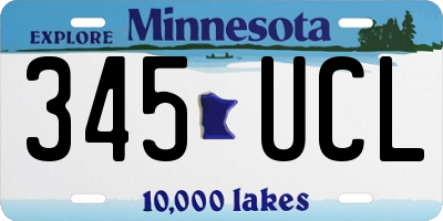 MN license plate 345UCL