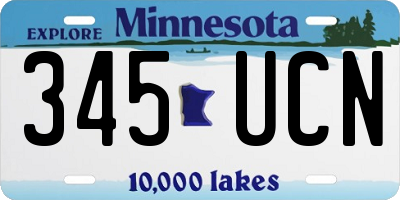MN license plate 345UCN