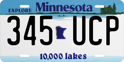 MN license plate 345UCP