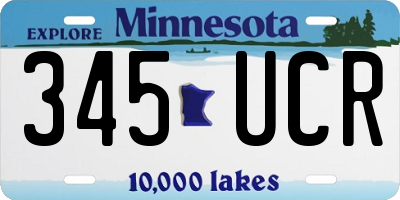 MN license plate 345UCR