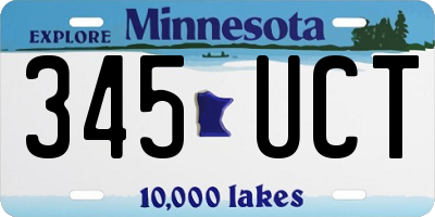 MN license plate 345UCT