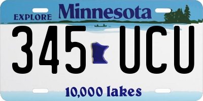 MN license plate 345UCU