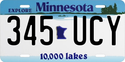 MN license plate 345UCY