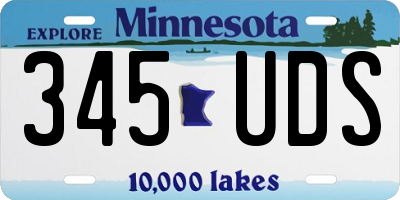 MN license plate 345UDS