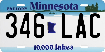 MN license plate 346LAC