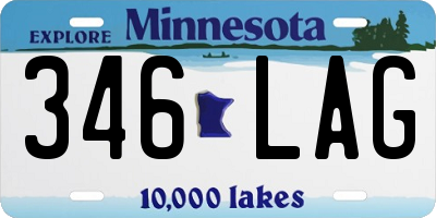 MN license plate 346LAG