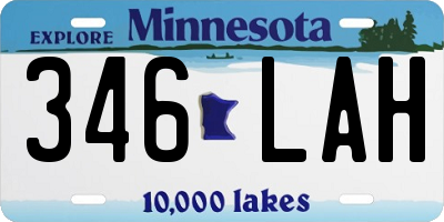 MN license plate 346LAH