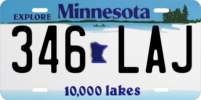 MN license plate 346LAJ