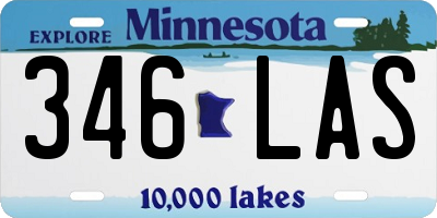 MN license plate 346LAS