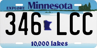 MN license plate 346LCC