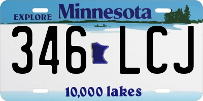 MN license plate 346LCJ