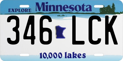 MN license plate 346LCK
