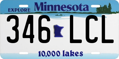 MN license plate 346LCL