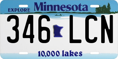 MN license plate 346LCN