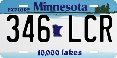 MN license plate 346LCR