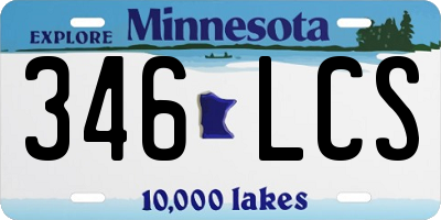 MN license plate 346LCS