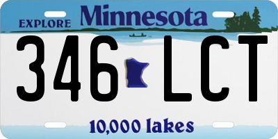 MN license plate 346LCT