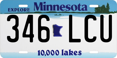 MN license plate 346LCU