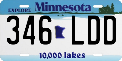 MN license plate 346LDD