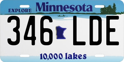 MN license plate 346LDE