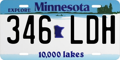 MN license plate 346LDH
