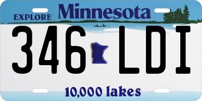 MN license plate 346LDI