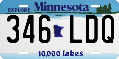 MN license plate 346LDQ