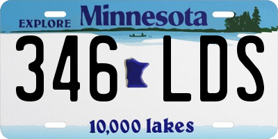 MN license plate 346LDS
