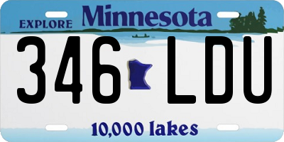 MN license plate 346LDU