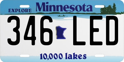 MN license plate 346LED
