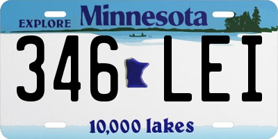 MN license plate 346LEI